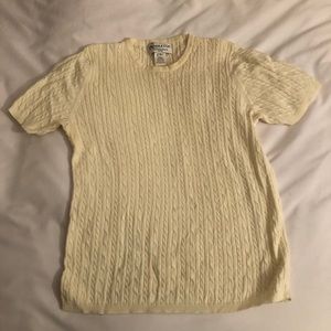Cableknit Short Sleeve Top